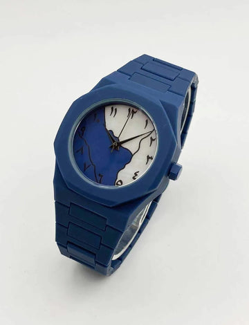 1 Pcs Men's Carbon Fiber New Design Arabic Aura Watch With Free Box